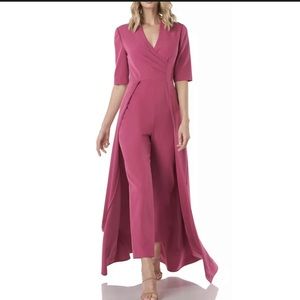 NEW Kay Unger Faith Jumpsuit in Berry ~Size 14~